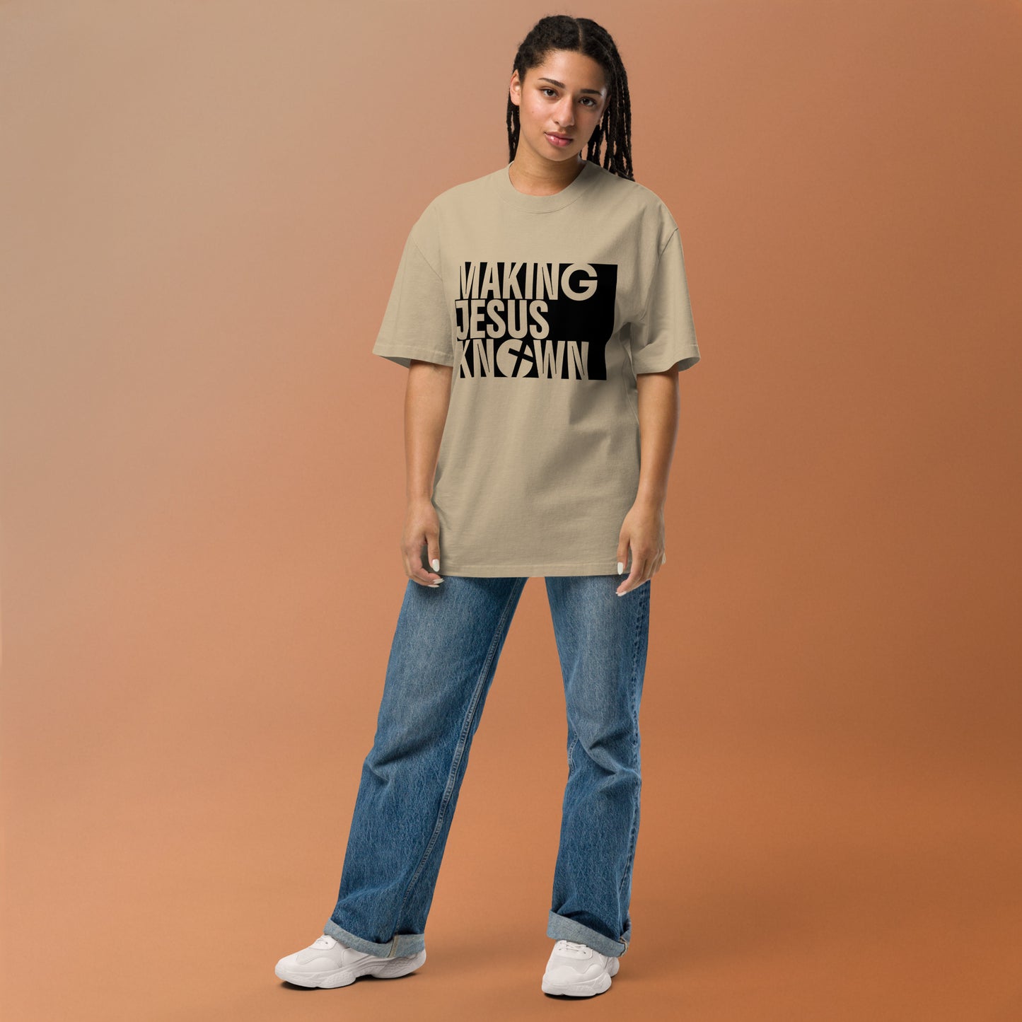 Making Jesus Known – Oversized faded T